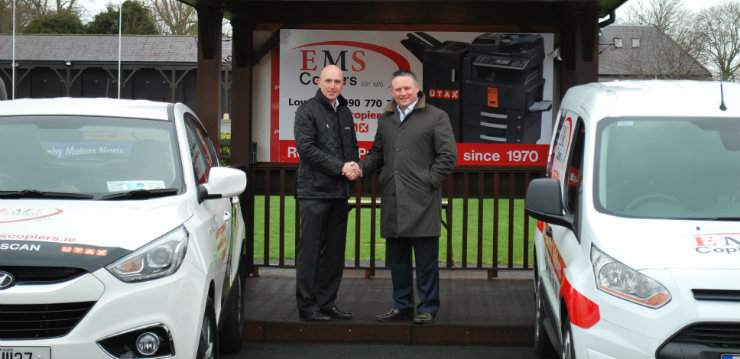 Punchestown Racing Manager Richie Galway and EMS Copiers Sales Director John Cahill